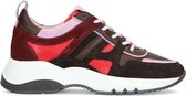 Manfield - Dames - Bruine dad sneakers met multicolor details - Maat 39