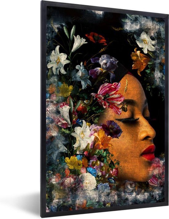 Cadre photo avec affiche - Abstrait - Femme - Nature - 40x60 cm - Cadre pour affiche
