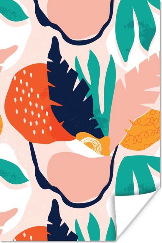 Poster Jungle - Bladeren - Patronen - 40x60 cm