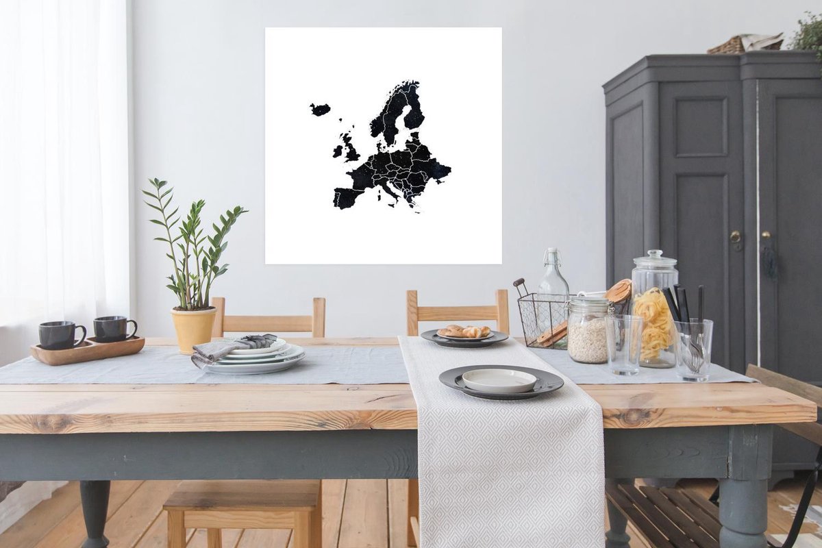 Close Up XXL Kaart Van Europa – 140 X 100 Cm – Met Vlaggen, Hoofdsteden, Tijdzones En 3D-reliëf