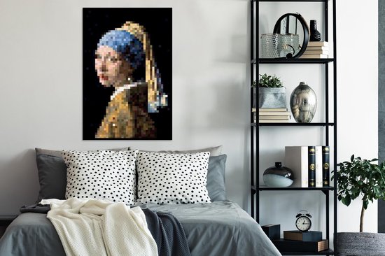 Affiche avec cadre Girl With De Parel - Johannes Vermeer - Pixel - 60x90 cm