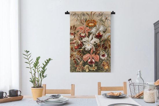 Wandkleed - Wanddoek - Orchidee - Ernst Haeckel - 60x90 cm - Wandtapijt - Afbeelding 4