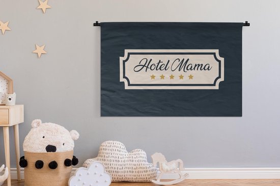 Tapisserie - Tapisserie - Hotel mama - Citations - Dictons - Maman - 120x80 cm - Tapisserie