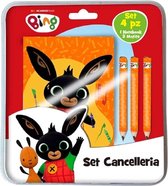 Bing Schrijfset Junior Hout/papier Oranje 4-delig