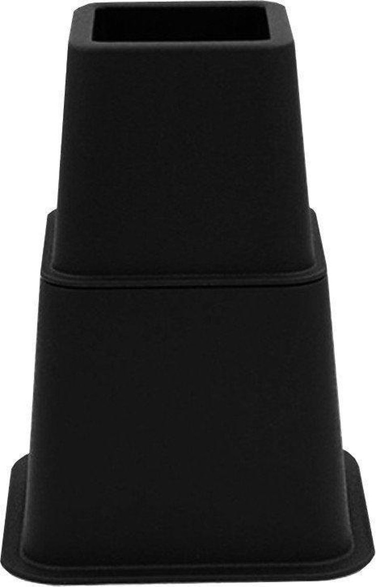 Zwarte bedverhoger 20 cm (4 stuks)