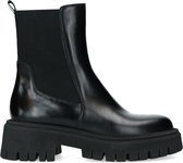 Manfield - Dames - Zwarte chunky chelsea boots - Maat 39