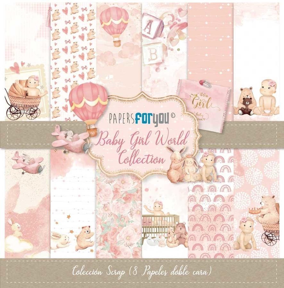 Baby Girl World 12x12 Inch Paper Pack (8pcs) (PFY-3450)