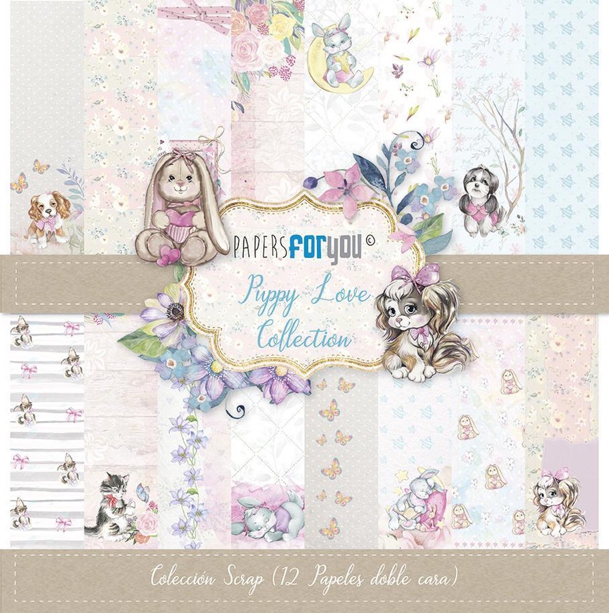 Puppy Love 12x12 Inch Paper Pack (12pcs) (PFY-1528)