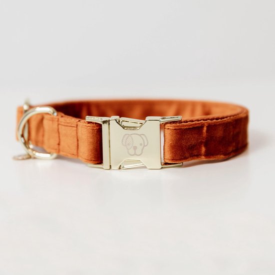 Kentucky Dogwear Hondenhalsband Velvet - Oranje M - 36-52cm