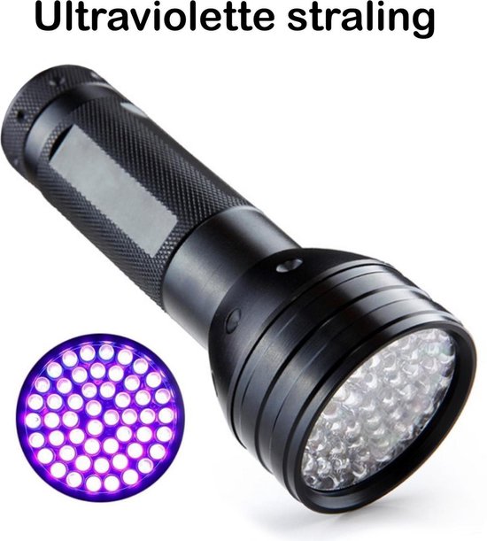 Lampe de poche UV Détecteur d'urine ultraviolet Torche Lampe UV 51 LED  Lumière noire... | bol.com