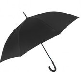 golfparaplu automatisch 122 cm gebogen handvat zwart