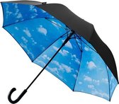 golfparaplu automatisch 120 cm zwart/blauw