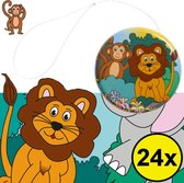 Decopatent® Uitdeelcadeaus 24 STUKS Metalen Jungle Dieren Yoyo's - Jojo's Metaal - Traktatie Uitdeelcadeautjes voor kinderen - Speelgoed