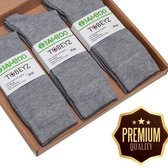 Premium Quality Bamboe Sokken 80% - 3 paar - Kleur Grijs - Maat 39/42 - Damessokken - Herensokken