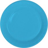feestborden 23 cm papier blauw 8 stuks