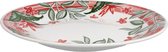 bord 26 cm keramiek groen/rood