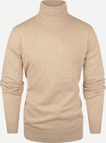 Steppin' Out Herfst/Winter 2021 Trui Cotton Cashmere Coltrui Mannen - Regular Fit - Katoen - Beige (L)