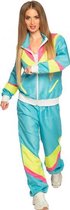 trainingspak Retro Babe dames polyester blauw maat M