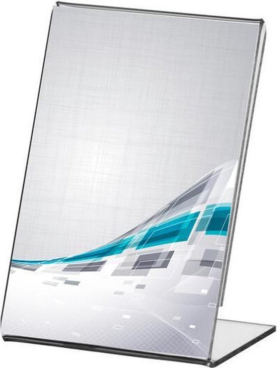 Rarapop A4 Acryl Folderhouder met Visitekaarthouder, 2 Pack Clear Flyer Houder Aanrecht Brochure Display Stand voor Tijdschrift, Pamflet, Boekjes, Menu, Tijdschriften, Visitekaartjes (A4