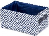 opbergmand Enzo 24 x 16 x 12 cm papiervezel blauw