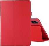 Voor Honor Tablet V7 Pro Litchi Textuur Effen Kleur Horizontale Flip Lederen Case met Houder & Pen Slot (Rood)