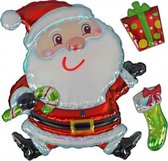 sticker pop up kerstman 23 x 19 cm PVC rood