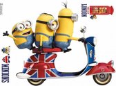 muurstickers Minions vespa 3 stickers