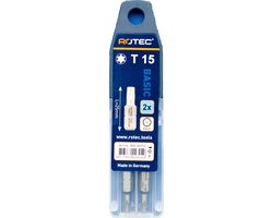 Foto: Rotec pro bit t15 torx l 25mm 2 stuks