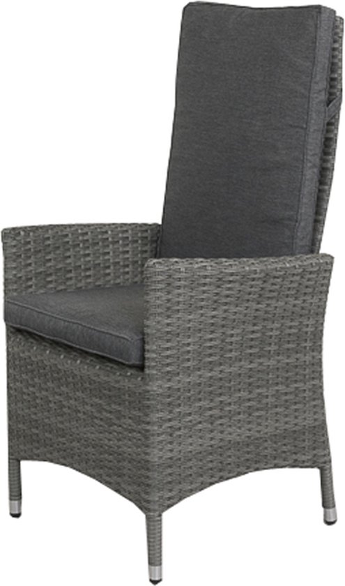 Timber wicker verstelbare tuinstoel - Organic grey