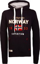 Geographical Norway Hoodie Heren Sweatshirt Zwart Guitre - XL