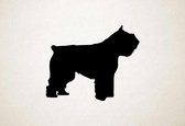 Silhouette hond - Bouvier Des Flandres - L - 75x92cm - Zwart - wanddecoratie