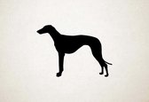 Silhouette hond - Galgo Espanol - L - 75x108cm - Zwart - wanddecoratie