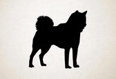 Silhouette hond - Hokkaido Ken - M - 60x60cm - Zwart - wanddecoratie