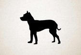 Silhouette hond - English White Terrier - Engelse witte terriër - S - 45x54cm - Zwart - wanddecoratie