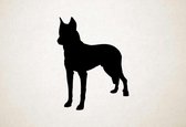 Silhouette hond - Beauceron - M - 79x60cm - Zwart - wanddecoratie