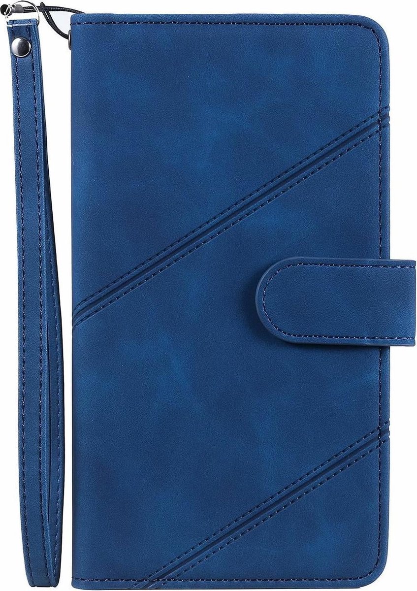 Hoesje geschikt voor iPhone 8 - Bookcase - Koord - Pasjeshouder - Portemonnee - Kunstleer - Blauw
