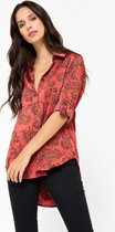 LOLALIZA Hemd met paisley print - Roze - Maat 44