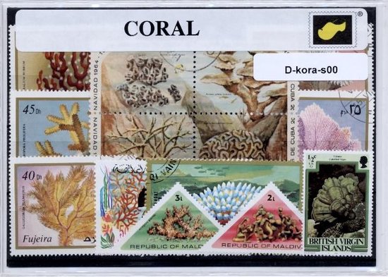 Afbeelding van het spel Koraal – Luxe postzegel pakket (A6 formaat) : collectie van verschillende postzegels van koraal – kan als ansichtkaart in een A6 envelop - authentiek cadeau - kado - geschenk - kaart  - zee - onderwater - duiken - barrier reef - kleurrijk - zeeleven