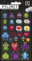 stickervel Flat junior papier zwart 26 stuks