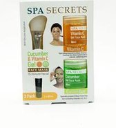 Spa Secrets Cucumber&vit C Gel Masks + Applicator