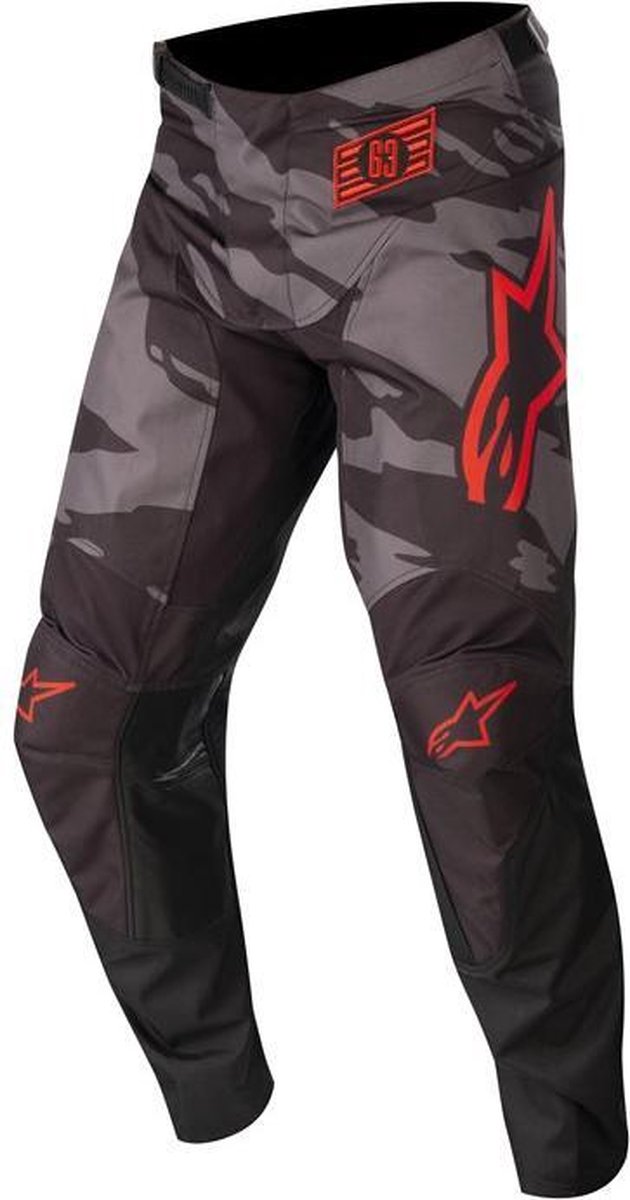Alpinestars Racer Tactical Pants Black Gray Camo Red Fluo 32
