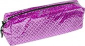 etui schubben zeemeermin roze 22 cm