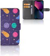 Smartphone Hoesje Geschikt voor iPhone 13 Flip Case Portemonnee Space