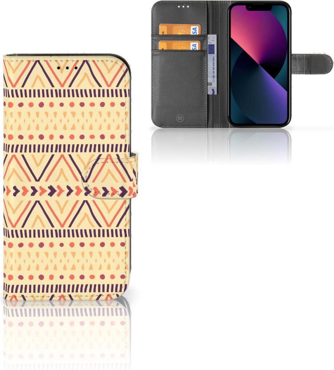 Apple iPhone 13 Telefoon Hoesje Aztec Yellow