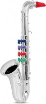 Saxofoon 4 toetsen Zilver 37 cm