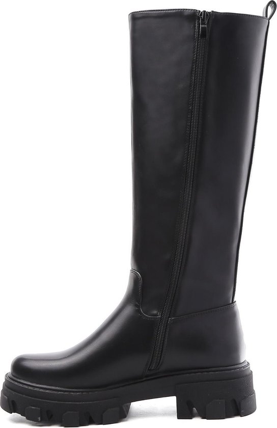 SmileFavorites® Dames Laarzen, Chelsea boots - Zwart - Imitatieleer - Maat 38