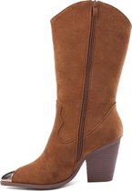 WELOVESHOES®  met Hak - Suedine - Camel - Maat 41