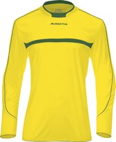 Masita | Keepershirt Heren & Dames Lange Mouwen - Elleboogpolstering - Soepele Lichte Stof - 100% Polyester - NEON YELLOW/GRE - XXXL