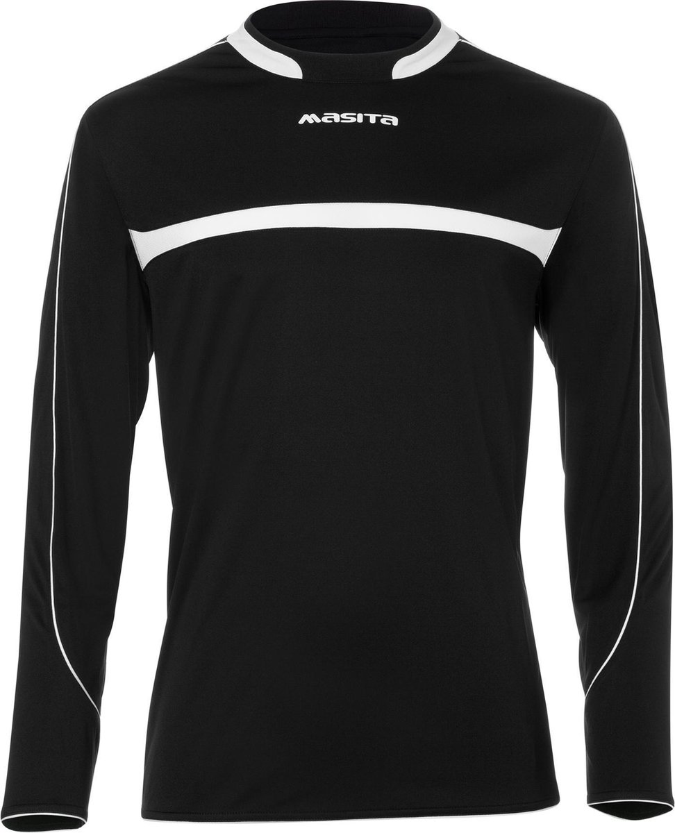 Masita | Sportshirt Brasil Lange Mouw - Vochtregulerend - 100% polyester Duurzaam - Stevig - Zwart-Wit - S