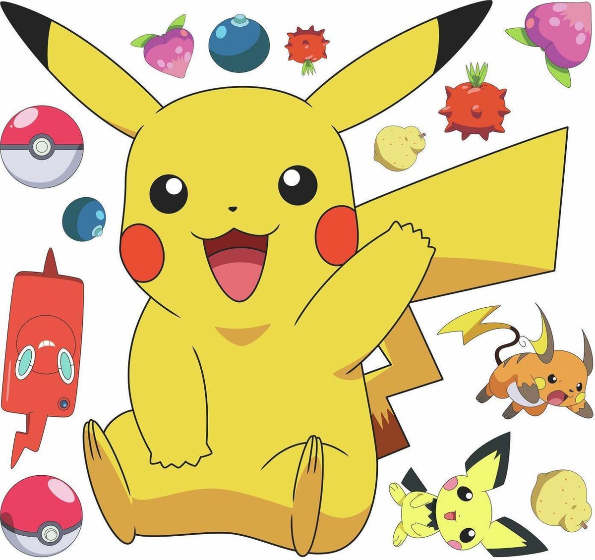 Pokémon Muursticker RoomMates - Pikachu Groot